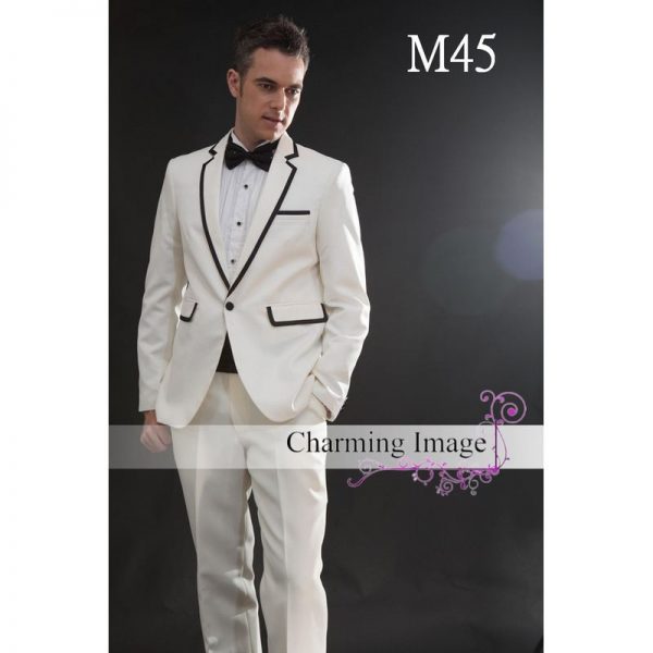 白色時尚男士禮服 M045