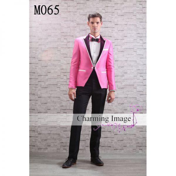 粉紅色時尚男士禮服 M065