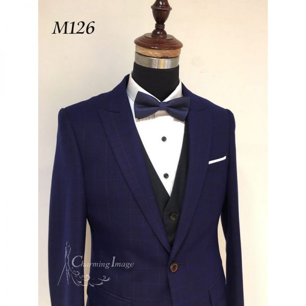寶藍簡潔男士禮服 M126